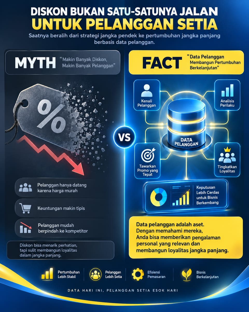 Mitos Loyalitas: Diskon atau Data Pelanggan?