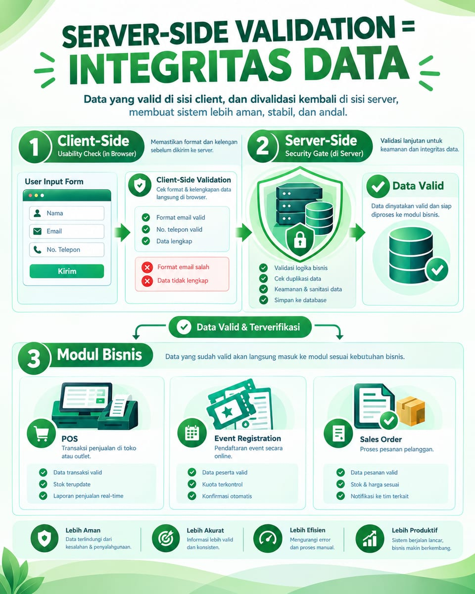 Validasi Form Saja Belum Cukup: Server-Side Validation Menjaga Integritas Data