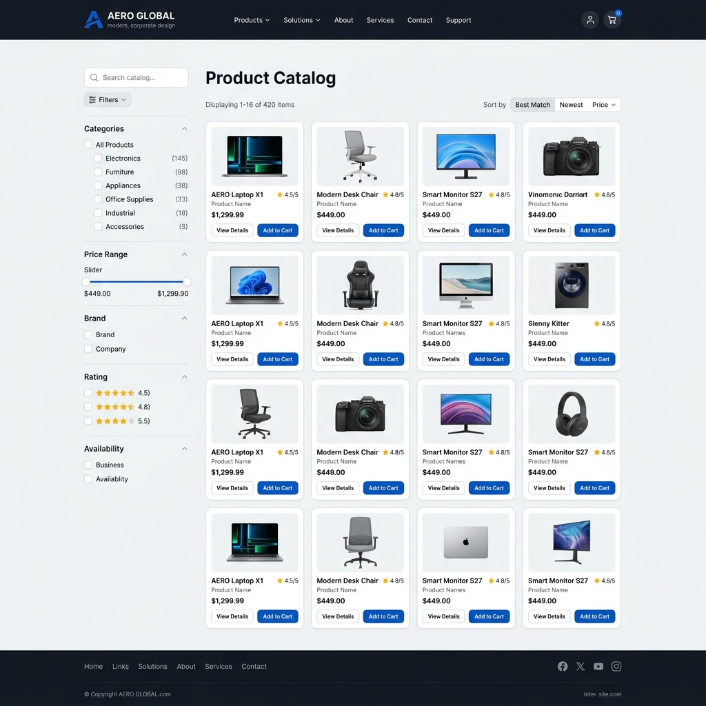 Product Catalog Website
